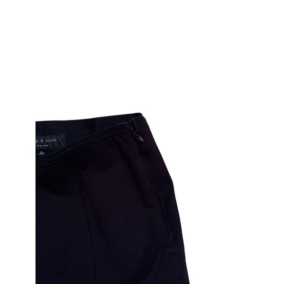 RAG & BONE Black Ponte Knit Pull On Pants With Front & Back Seams Size 6 28X27‎ - Picture 4 of 4